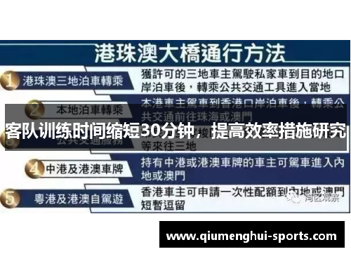客队训练时间缩短30分钟，提高效率措施研究